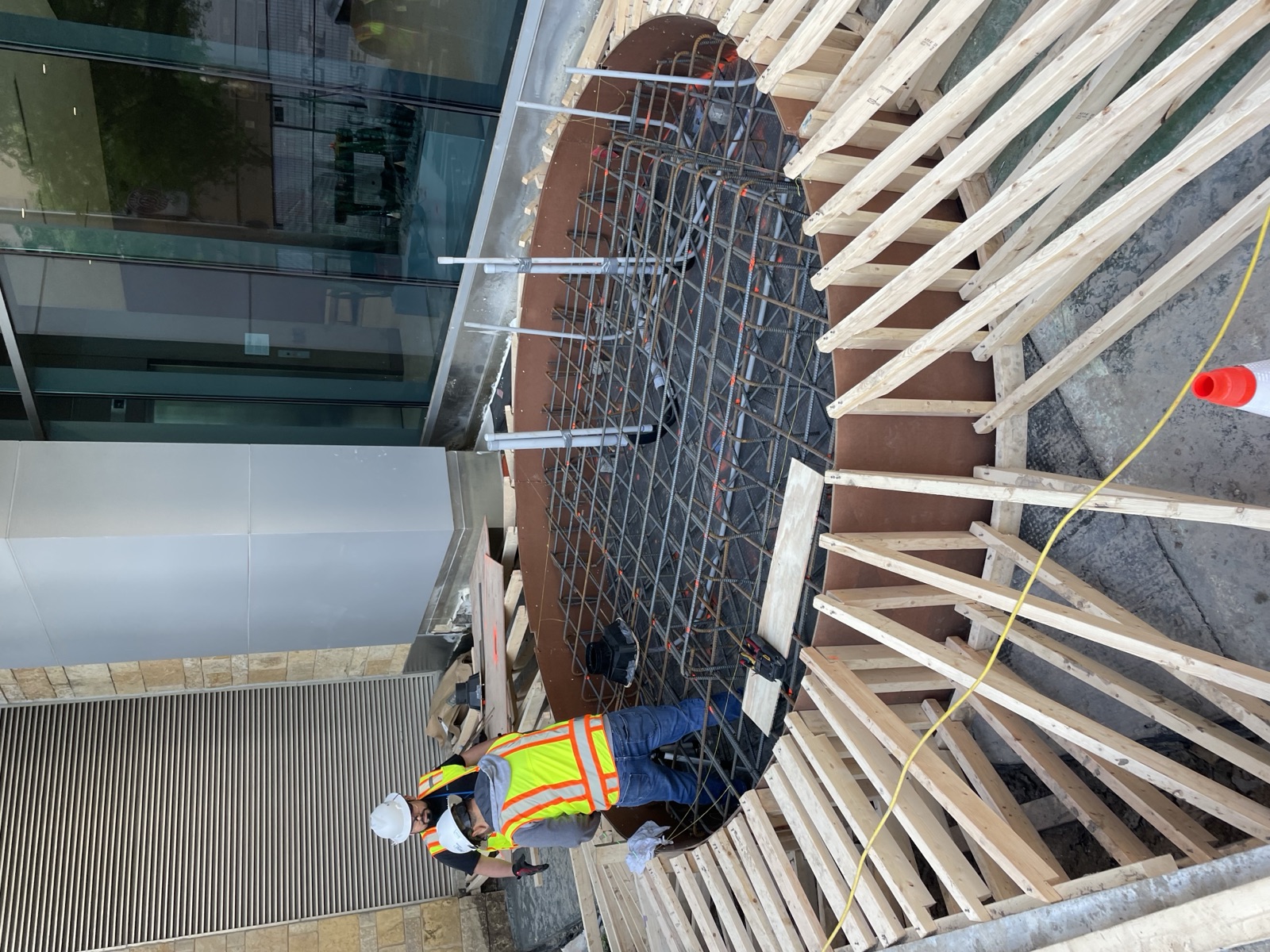 Large commercial pour in progress