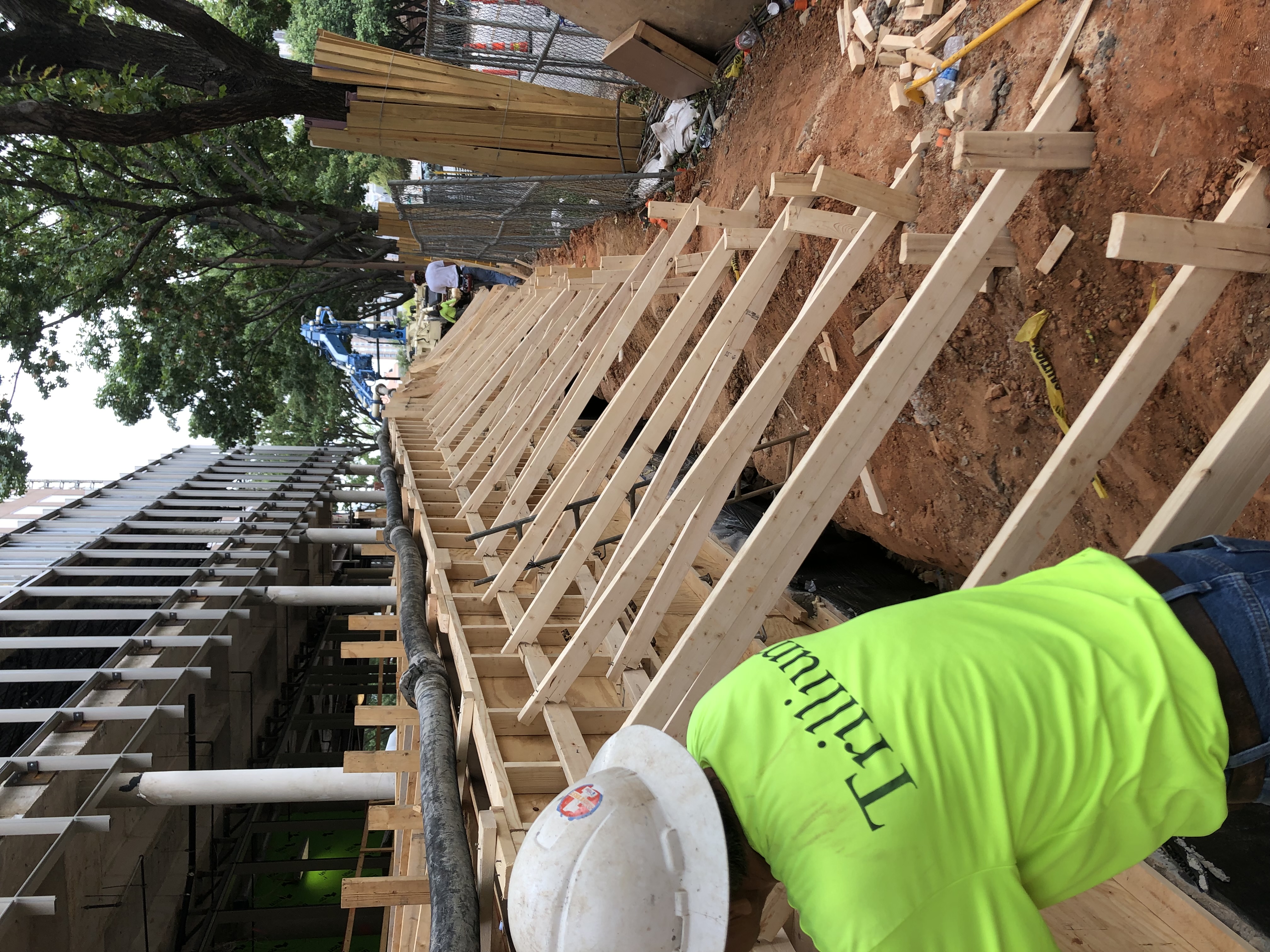 Structural concrete formwork on commercial build