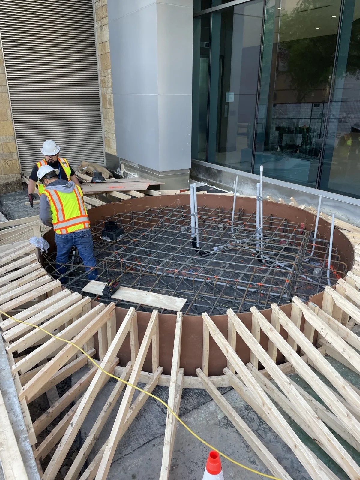 Large commercial pour in progress