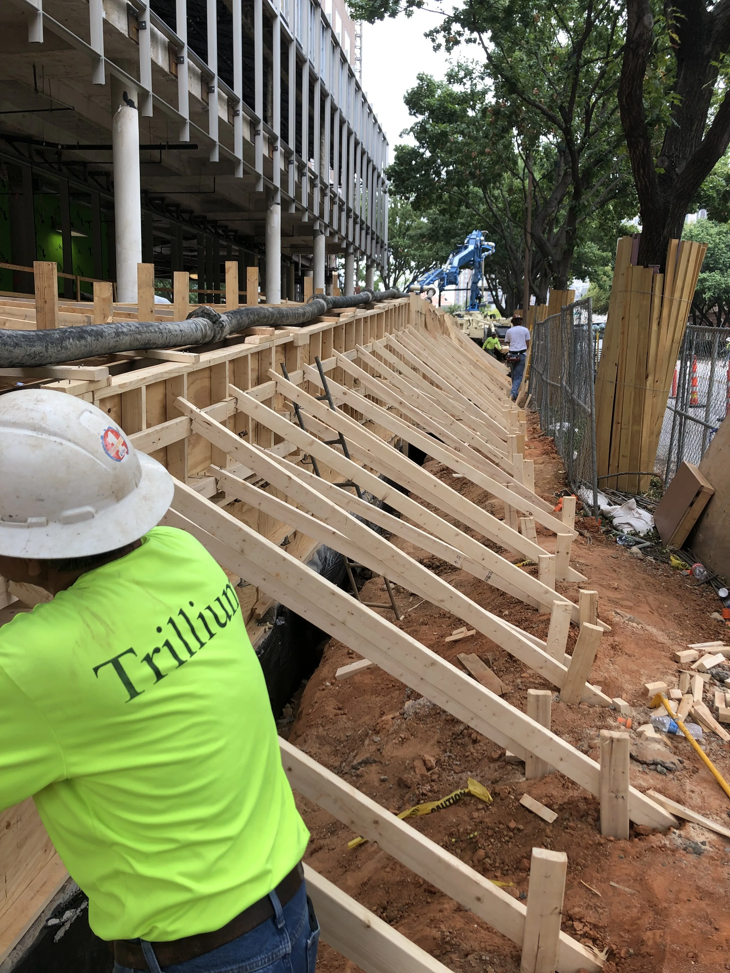 Structural concrete formwork on commercial build